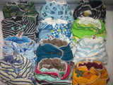 Set of 10 MamaBear One Size Cloth Diapers, You Choose Closure