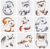 MamaBear Embroidered Quick Dry Newborn/Preemie Diaper Cover, AIO, AI2 - Fluffy Big-Eyed Animals