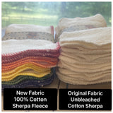 MamaBear Natural Cotton Sherpa Reusable Cloth Wipes - Set of 50