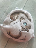 MamaBear Embroidered Quick Dry Newborn/Preemie Diaper Cover, AIO, AI2 - Fluffy Big-Eyed Animals