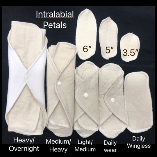 Unbleached organic shop cotton sanitary pads