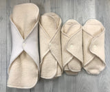 Individual LadyWear Quick-Dry cloth menstrual pads - Natural Undyed Cotton Sherpa