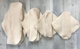 Individual LadyWear Quick-Dry cloth menstrual pads - Natural Undyed Cotton Sherpa