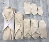 Individual LadyWear Quick-Dry cloth menstrual pads - Natural Undyed Cotton Sherpa