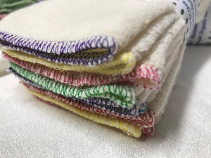 MamaBear Natural Cotton Sherpa Reusable Cloth Wipes - Set of 100