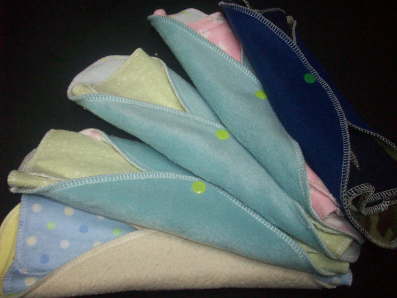Set of 5 MamaBear LadyWear Quick-Dry cloth menstrual pads - COTTON VELOUR - Heavy/Overnight/Post Partum