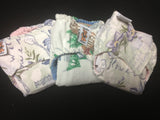 Set of 3 MamaBear - Prefold/Fitted Hybrid One Size Fits All Quick Dry Diaper - 100% Cotton Flannel