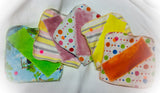 Set of 5 MamaBear LadyWear Quick-Dry cloth menstrual pads - Dailywear Pantiliners - COTTON VELOUR