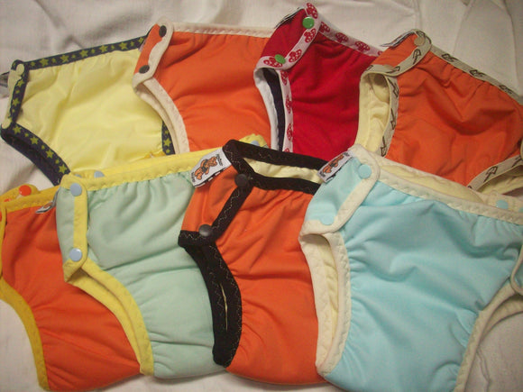 Set of 5 MamaBear Training Pants one size fits most - Waterproof All Solid Colors