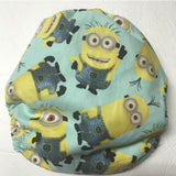 MamaBear Cotton Waterproof Diaper Cover, Wrap One Size Fits All - Minions